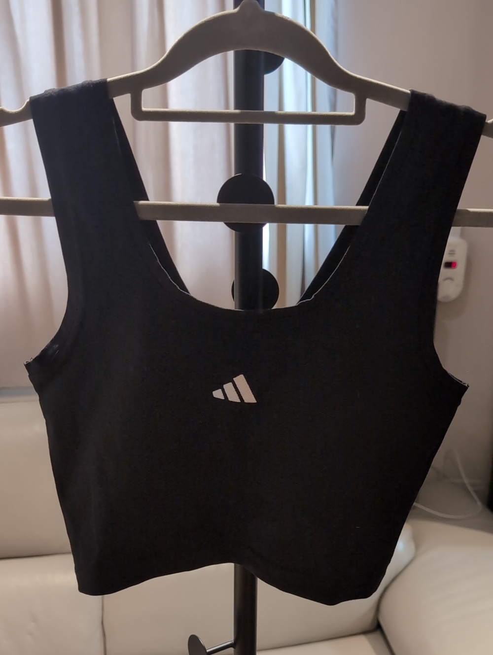 adidas Black Cropped Athletic Tank Top
